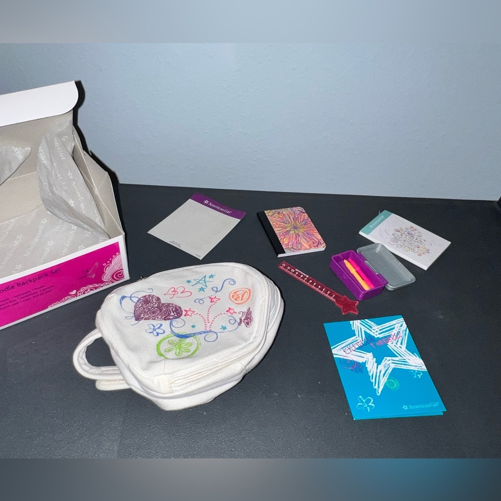 American Girl Doodle Backpack Set - Retired Item